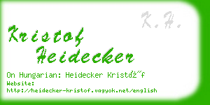 kristof heidecker business card
